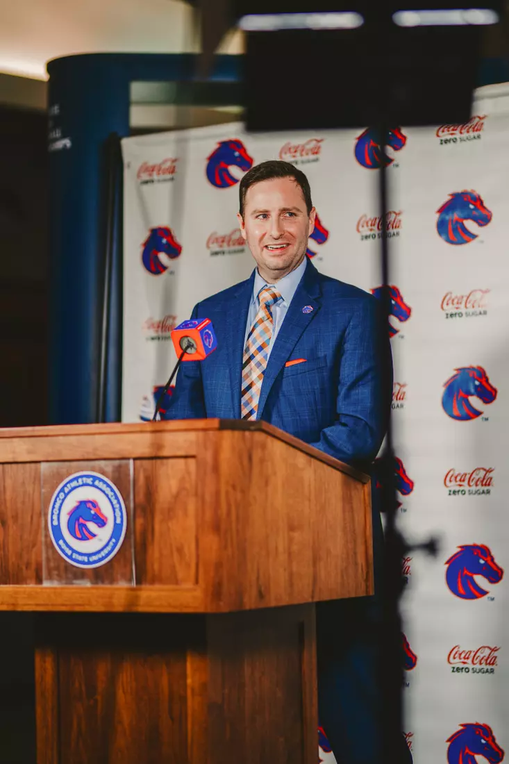 Boise State Athletic Director Jeramiah Dickey, introductory press conference