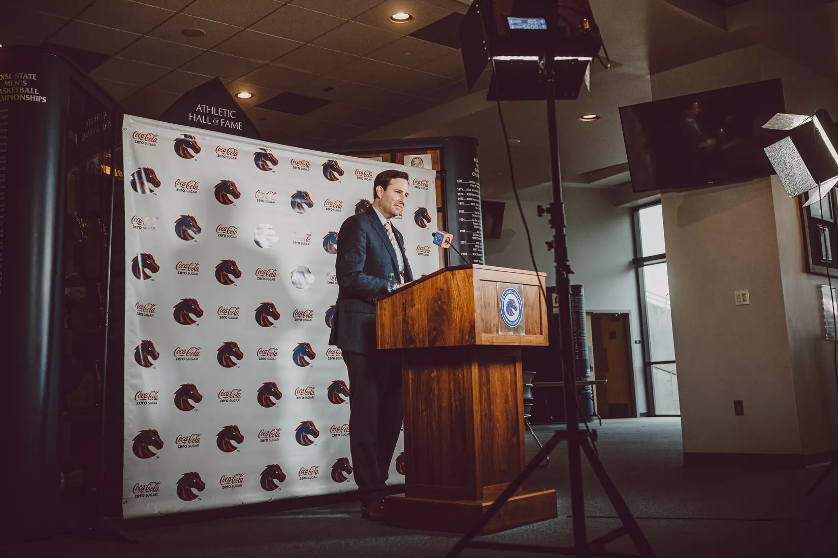 Boise State Athletic Director Jeramiah Dickey, introductory press conference