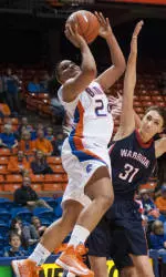 Henton led team with 18 points.