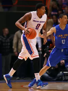 Ryan Watkins was one of the Bronco leaders on Wednesday night with 16 points and 13 rebounds.