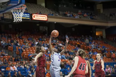 Tonishia Childress scored career-high 18 points.