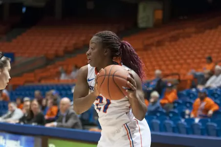 Keiahnna Engel led the Broncos with a career-high 17 points.