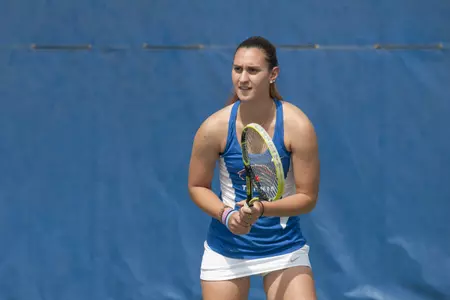 Milena Toseva won in straight sets on court two.