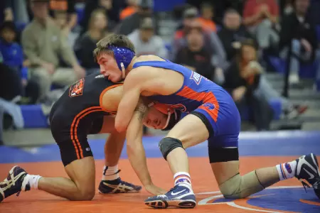 Carson Kuhn registered his first victory as a Bronco.