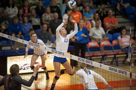 Sarah Baugh moved into fifth all-time in career assists at Boise State with 3,076.