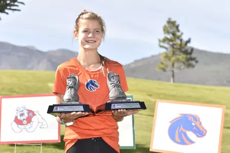 Allie Ostrander won the women's title and was named MW Athlete of the Year, MW Freshman of the Year and All-MW First Team.