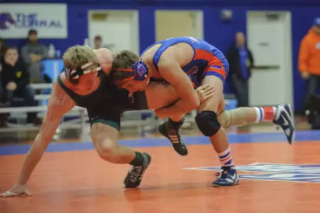 Carson Kuhn earned his second victory of the season over a ranked opponent.