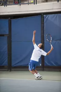Garrett Patton won both singles matches on Saturday.