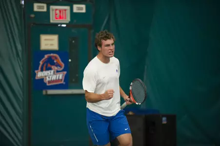 Garrett Patton clinched team victory with singles win.