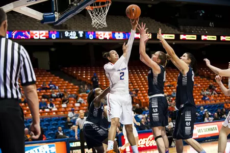Shalen Shaw recorded third-consecutive double-double on 19 points and career-high 15 boards.