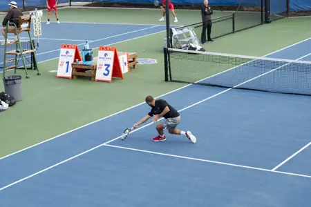 Men's Tennis vs Fresno State, Aaron Bacus Photo