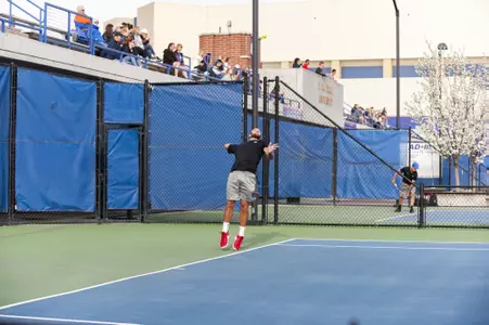 Men's Tennis vs Fresno State, Aaron Bacus Photo