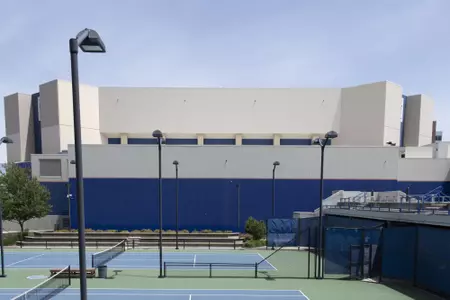 Exterior of Taco Bell Arena, photo Patrick Sweeney