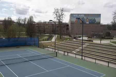 Quiet campus scenes as Boise State University begins to deliver all Spring 2020 courses remotely through the end of the semester in an unprecedented campus move to help Idaho slow the spread of the coronavirus (COVID-19), photo Patrick Sweeney
