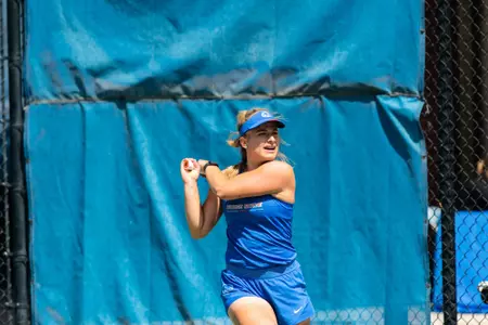 Pauline Ernstberger returns the ball.