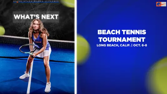 What's Next graphic of Ryan Kershner for the Beach Tennis Fall Tournament, Oct. 6-8.