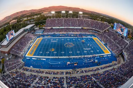 Albertsons Stadium during 2023 Homecoming