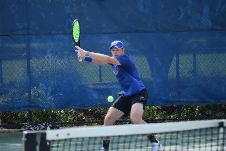 Caden Moortgat returns a shot at General Patton Invite.
