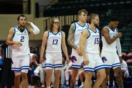 Photo of team coming out of a huddle in ESPN Invitational 2023.