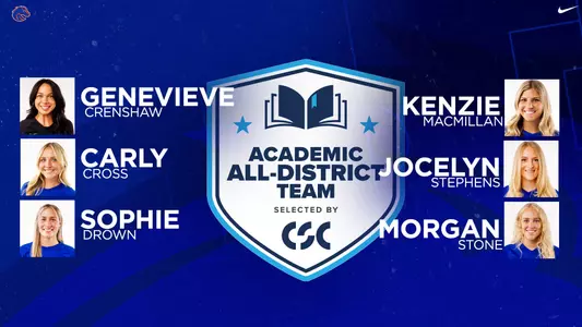 Genevieve Crenshaw, Carly Cross, Sophie Drown, Kenzie MacMillan, Jocelyn Stephens and Morgan Stone were named to the 2023 Academic All-District Team.