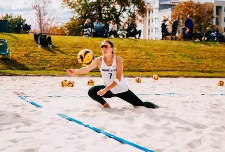 Marlayna Bullington digging a ball during the City of Trees Classic.
