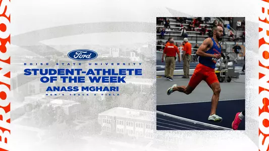 Anass Mghari of men's track and field named the Ford Student-Athlete of the Week