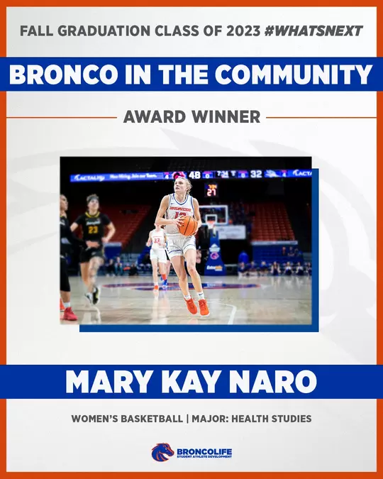 December 2023 Bronco in the Community Award - Mary Kay Naro