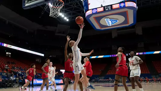 Ostlie scores a reverse layup against New Mexico