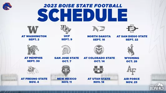 2023 Boise State Football Schedule Release Graphic