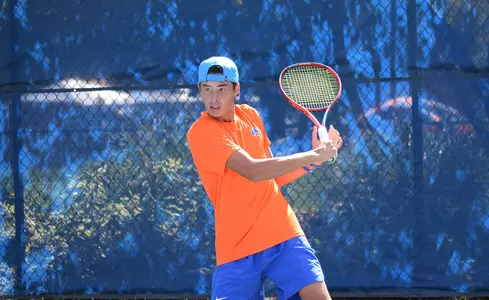 James Van Herzeele readies himself to return a shot at the 2022 Dar Walters Classic.