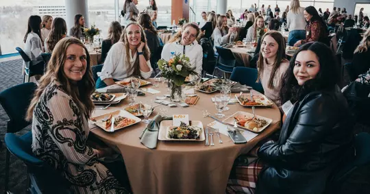Photo of women at BroncoLife's 2023 Ladies Trailblazer Dinner