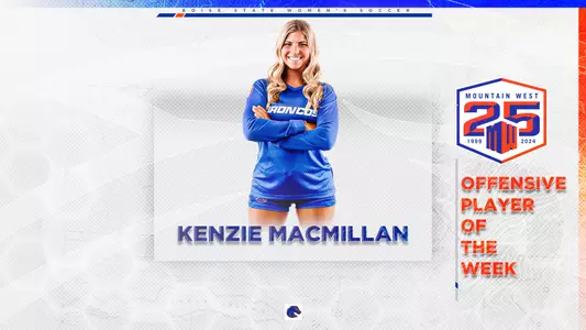 Kenzie MacMillan named Mountain West offensive player of the week.