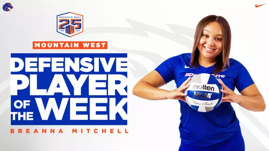 Breanna Mitchell named Mountain West Defensive Player of the Week.