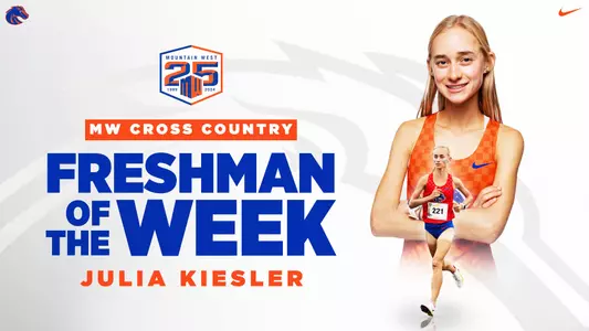 Grpahic of Julia Kiesler for Mountain West Freshman of the Week
