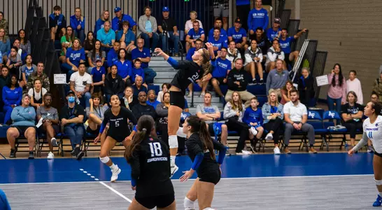 Paige Bartsch goes up for a swing at Air Force, September 28, 2023.