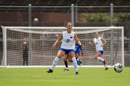 Morgan Padour on field against Arizona State.