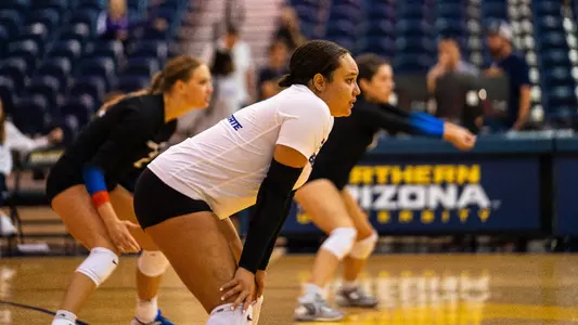 Breanna Mitchell waits for the serve during the Arizona State match, September 8, 2023.