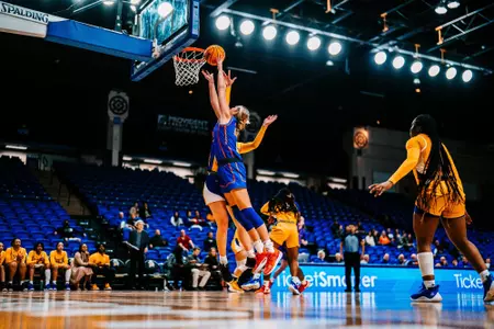 Trista Hull attempts a layup against San Jose State.