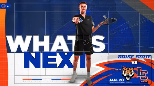 Promotional graphic for the Idaho State and Lewis-Clark State doubleheader on January 20, 2024.