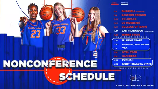 Boise State women's basketball nonconference schedule