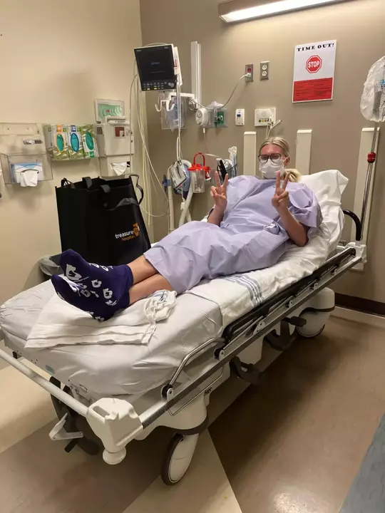 Avery McBride before surgery.