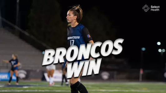Broncos Win graphic featuring Sophie Schmautz.