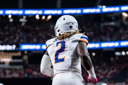 Ashton Jeanty during No.17 Boise State's 29-24 victory over UNLV on Oct. 25, 2024. Photo by Kenna Harbison.