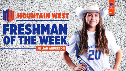 Mountain West Freshman of the Week graphic for Jillian Anderson.