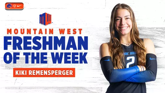 Kiki Remensperger has been named the MW Freshman of the Week for October 7, 2024.