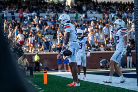 Boise State Football 2024 Game 1 vs Georgia Southern at Allen E. Paulson Stadium. Cameron Camper (9). Photo by Kenna Harbison
