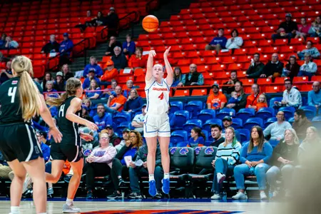 Dani Bayes attempts a 3-pointer