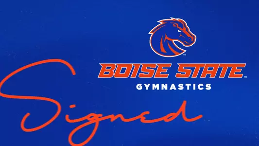Signing Day graphic for Boise State Gymnastics.