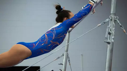 Bronco gymnast Julia Melchert Intrasquad Meet