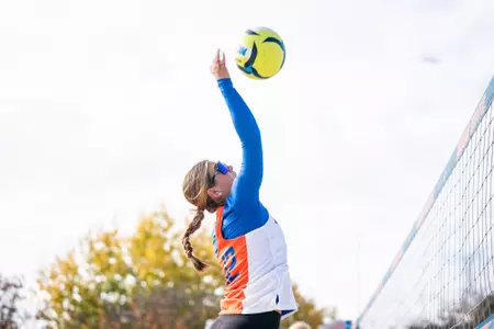 Addison Wolden hits the ball at the City of Trees Classic.